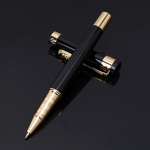 1x Creative Metal Roller Ball Pen Luxury Ballpoint Pen 0.5mm Business Office Pen 