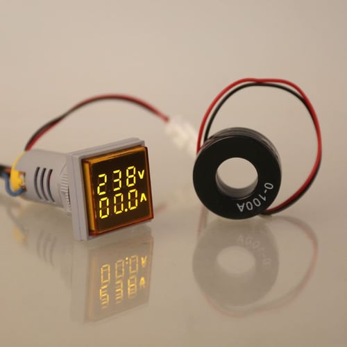 Digital LED Display Voltmeter Ammeter Voltage Meter AC 60-500V 0-10A 