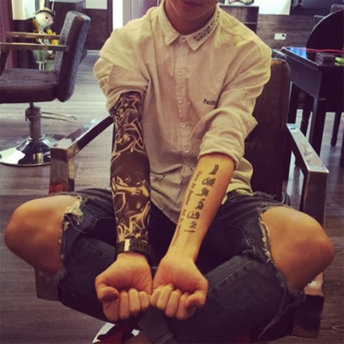 Body Art Tattoo Arm Sleeve Cover Travel Driving Sport Elbow Protectors Anti-UV 