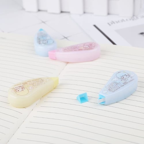 Yifeicx 2pcs Ruban Blanc Kawaii Fille Roller Correction Student Office Des Fournitures Scolaires 