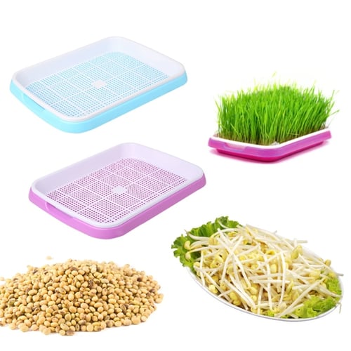 Hydroponics Seed Germination Tray Seedling Tray Sprout Plate Grow Nursery Pots 
