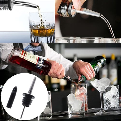 LED Liquor Cocktail Pourer Flow Wine Bottle Pour Spout Stopper Dispenser Cap