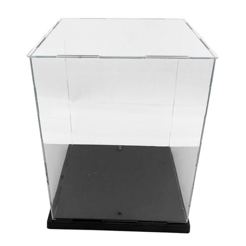 Clear Acrylic Display Box With Colorful Light Dustproof Action Figure Showcase 