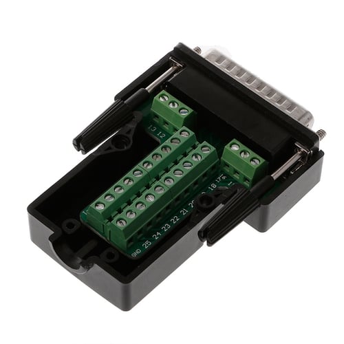 D-SUB DB25 Male 25Pin Plug Breakout BoardTerminal AdapterSolderless Connector H& 