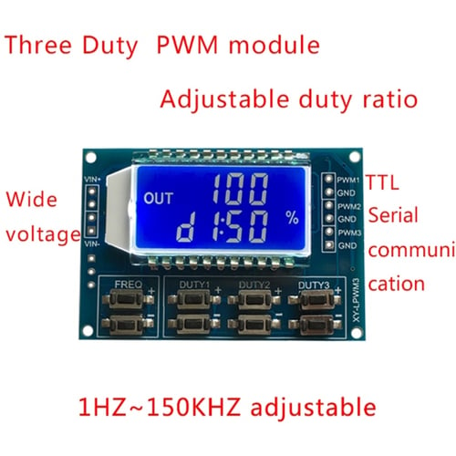Signal Generator PWM Pulse Frequency Duty Cycle Adjustable Module LCD Display 