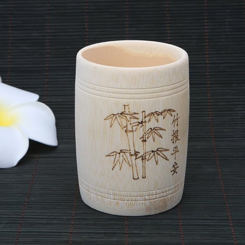 Chinese Traditional Handmade Natural Bamboo Cup For Water Tea Beer Coffee Juice 