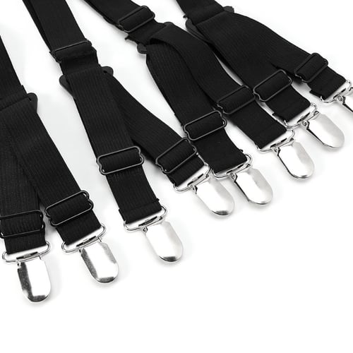 Holder Suspenders Straps Bed Sheets Buckle Mattress Clip Elastic Belt Grippers 