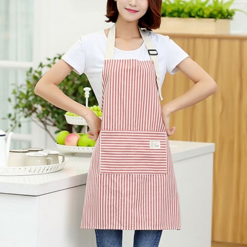 Men Women Adjustable Bib Apron Cooking Kitchen Restaurant Chef Dress with Pocket 