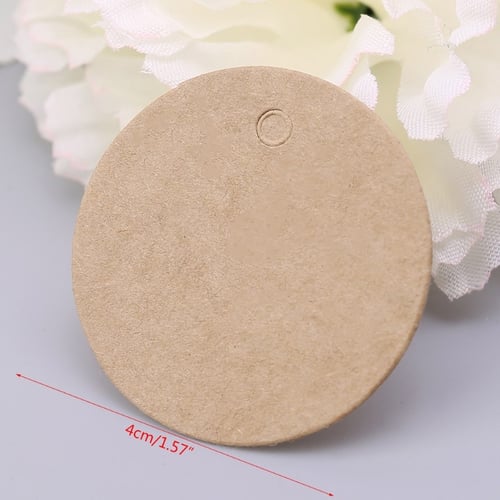 New 100Pc Blank Kraft Paper Hang Tags Wedding Party Favor Label Price Gift Cards 