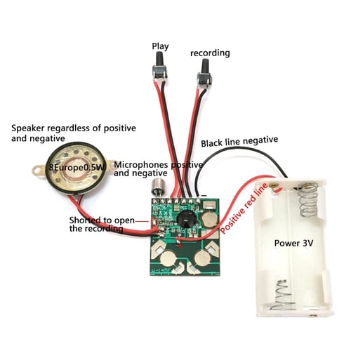 Electronic Voice Recording Digital Chip Recorder IC Module Music Card DIY Kit 
