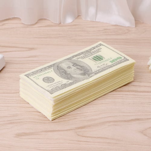 1Pack 3 Layers Funny Soft Printing Dollars Bill Funny Money Toilet Tissue Paper 
