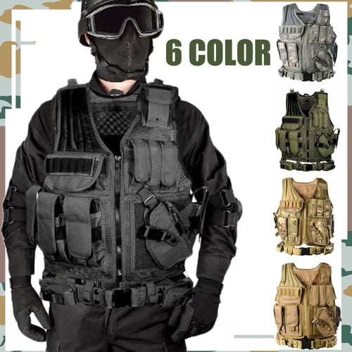 Tactical Vest SWAT Army CS Hunting Vest Camping Hiking Equipment Protective NEW 
