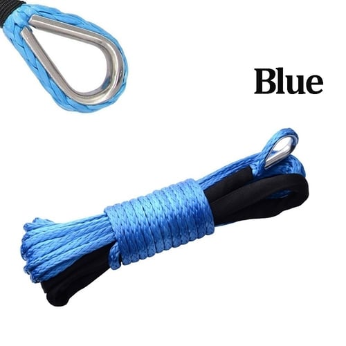 Synthetic Winch Line Cable Rope 7700 LBs & Sheath Car SUV ATV Vehicle 