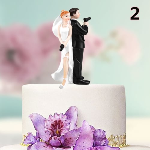 Mr And Mrs Wedding Cake Topper Bride Groom Dancing Couple Resin Figurine Party 