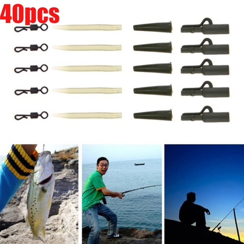color Carp Fish Accessories Q-Shaped Swivels Safety Lead Clips Set Fixed Lines 
