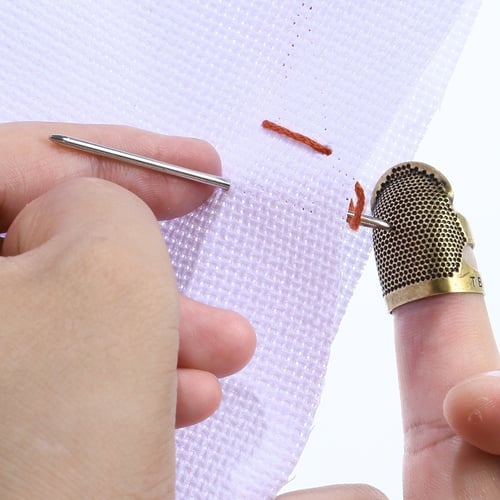 10 Dressmakers Vintage Metal Finger Thimble Protector Sewing Neddle ShielF2 