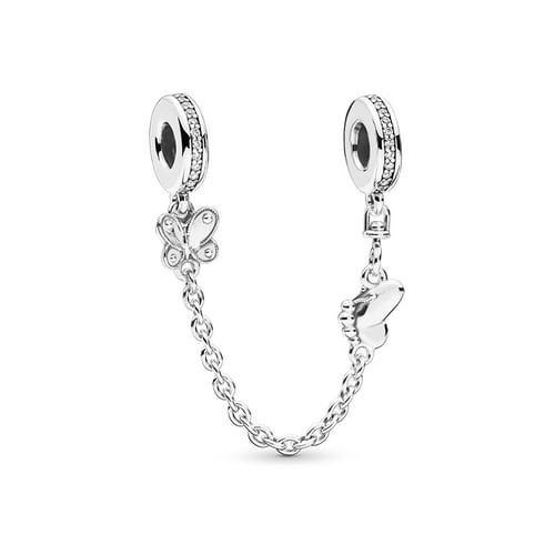White European Silver CZ Charm Beads Fit sterling 925 Necklace Bracelet Chain 