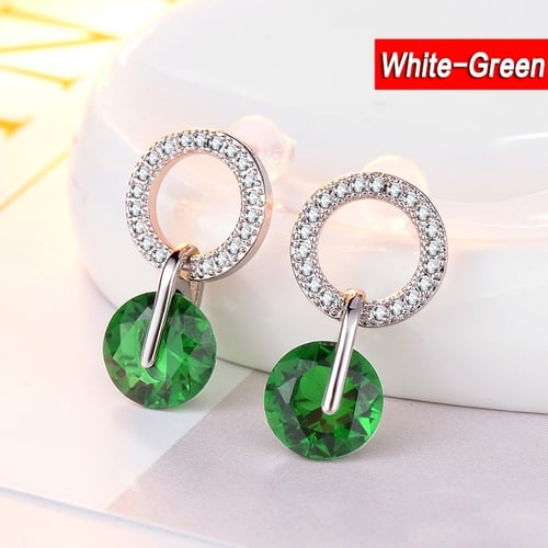925 Sterling Silver Natural Gemstone DANGLE Earrings Engagement Jewelry NEW 