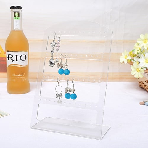 1PC Earring Hanging Display Rack 48 Holes Jewelry Organizer Metal Stand Holder 