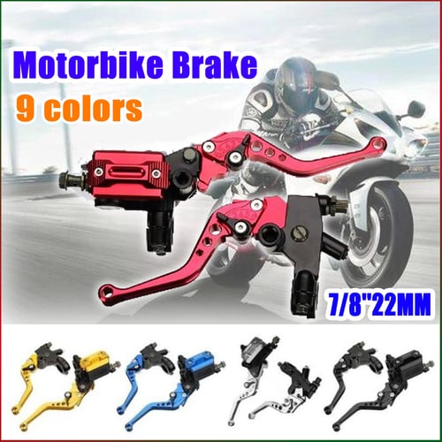 Motorcycle 7/8 22mm 125-400CC Sports Motorbike Scooter Universal CNC Left Brake Clutch Master Cylinder Hydraulic Lever Reservoir 
