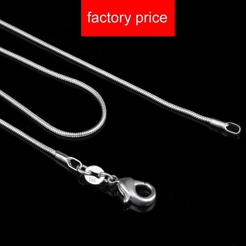 5PCS 16-30inch jewelry 925 Silver SMOOTH Chain Necklace For Pendant Wholesale 