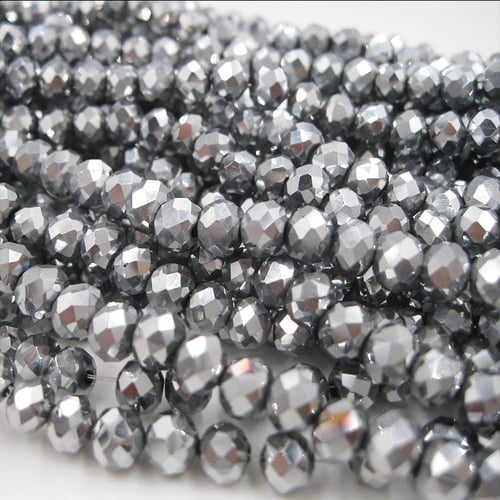 200pcs Beads Loose Crystal Spacer Faceted Glass Bicone Wholesale Jewelry Making 