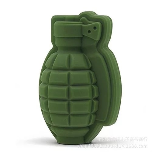 Grenade Shape 3D Ice Cube Mold Maker Bar Party Silicone Trays Mold Tool Cool 