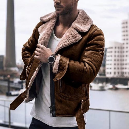 ReFire Gear Mens Winter Warm Wool Lining Military Jacket Casual Cotton Bomber Coat Outerwear Parka with Fur Collar