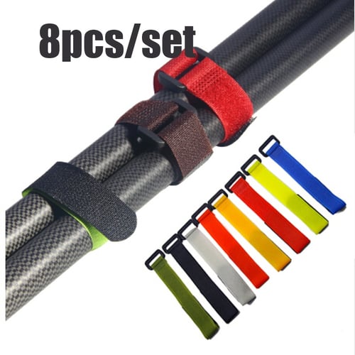 Random Color Tie Buckle Fastening Tape Fishing Accessories Reusable Nylon Belt 