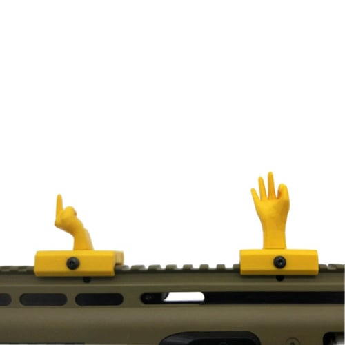 Novelty Gesture Sights Modification Accessories Yellow For 21mm Wide Rail Gun 