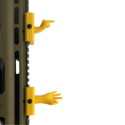 Novelty Gesture Sights Modification Accessories Yellow For 21mm Wide Rail Gun 