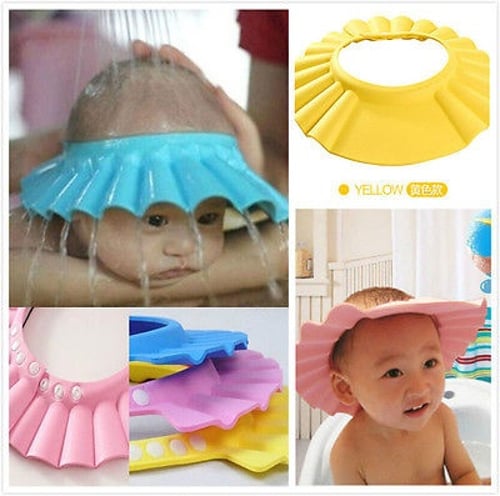 1pc adjustable baby kids shampoo bath bathing shower cap hat wash hair shielha 