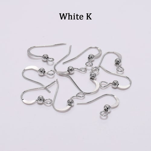 100Pcs 19*18mm Twist Earring Hook Clasps Earring Wires for DIY Jewelry Making 