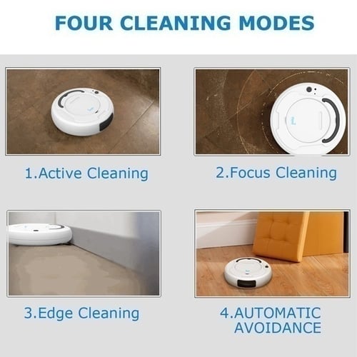 Automatic Smart Sweeping Robot Vacuum Cleaner Strong Suction Dry Wet Clean 