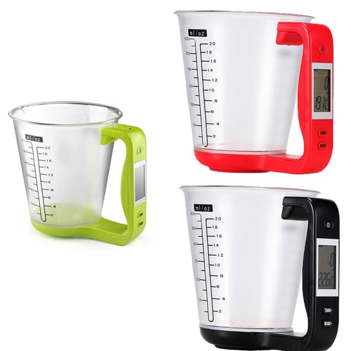 LCD Screen Multi-Functional Digital Kitchen Scale Measuring Cup 600ml 1000g 