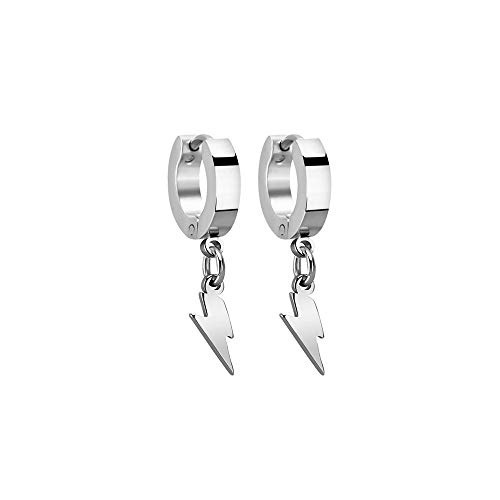 6pcs Stainless Steel Huggie Hoop Chain Tassel Drop Dangle Earrings for Men Women