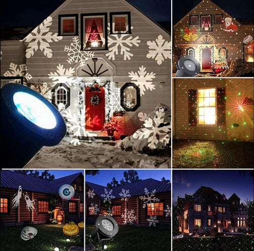 Christmas Laser Projector Light LED 1 Pattern Garden House Snow Party Outdoor 