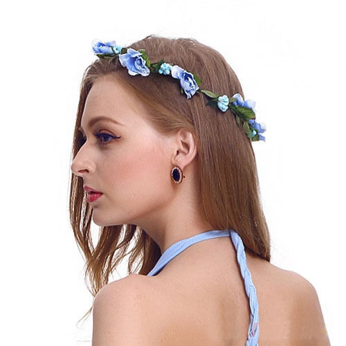 Girl Florals Crown Rose Flower Headband Hairband Wedding Hair*Garlands Headpiece