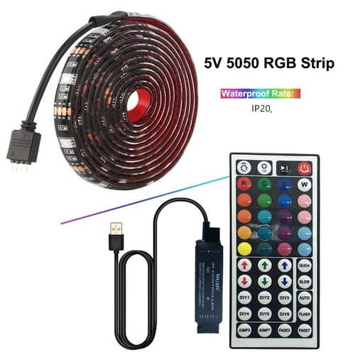 Details about   RGB LED Strip Lights 5050 Sync Music Bluetooth TV Back Lights 44 Key/APP Remote 