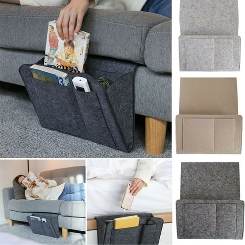 Caddy Bedside Storage Hanging Bag Felt Sofa Organizer Pocket Book Holder Home UK 