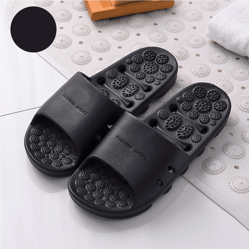 US Men Slide Shower Sandals Holes Quick Drying Bathroom Slippers Home Shoes Grey