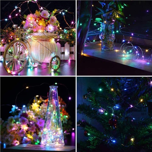 2 Pack Led Fairy String Lights Battery Operated Copper Wire Xmas Decor Light 10M 