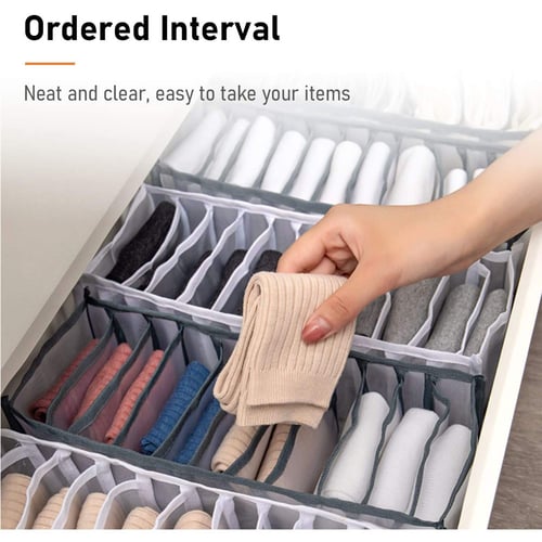 4Pcs Underwear Bra Socks Ties Drawer Storage Organizer Boxes Closet Divider Tidy 