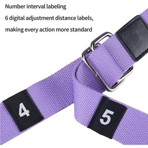Adjustable Leg Stretcher Back Bend purple Yoga Fitness Stretching Strap 