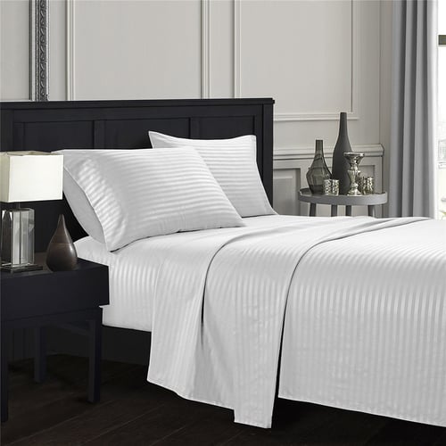 Twin Size Bed Sheet Set For Home Hotel, Twin Size White Bed Sheets