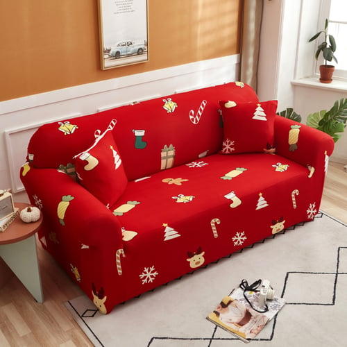Dust Resistant Sofa Seat Cushion Cover Armchair Slipcover with Elastic Strap 