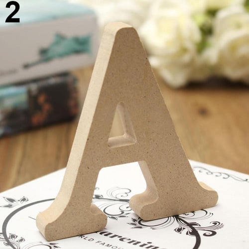 Freestanding A-Z & Wood Wooden Letter Wedding Home Party DIY Alphabet Decoration 
