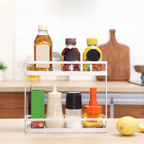 2 Tier Kitchen Storage Rack E Jar, Kitchen Storage Oil Bottles