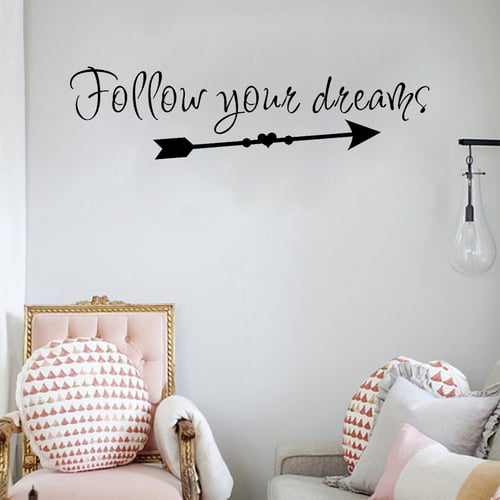 Follow Your Dreams Wall Sticker Living Room Wallpaper Mural Decal Home Art Decor S Reviews Zoodmall - Wall Stickers Art For Living Room
