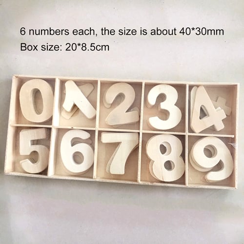 WOODEN NUMBER ENGLISH LETTER BUILDING BLOCKS KIDS EARLY EDUCATION PUZZLE TOY FAD 